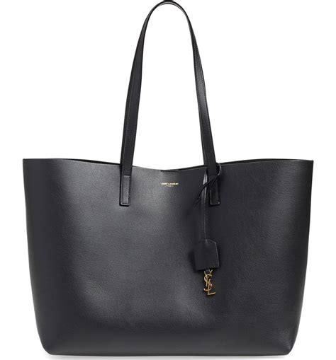 saint laurent leather shopping tote